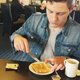 To his friends, he’s known as Denim Breakfast.